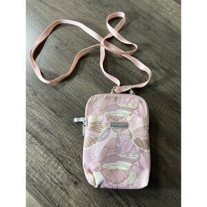 Baggallini Pink Butterfly Passport Mini Crossbody Bag Women